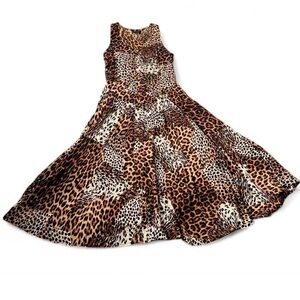 Vintage 90s Leopard Maxi Summer Dress